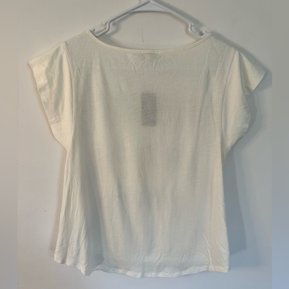 Express white with gold sequin top size xs NWT - Picture 2 of 3